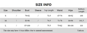 Detailed size chart in centimeters for women fashion printed slim fit long sleeve jumpsuit