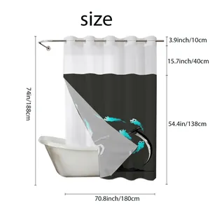 Tabella delle taglie per tenda doccia Halloween impermeabile da 188x180 cm