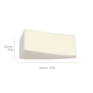 White wedge nail sponge for gradient art, dimensions 5cm length and 2cm height