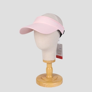 Visiera parasole rosa sportiva con tesa larga e cinturino regolabile per protezione UV