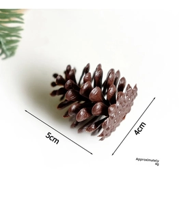Realistic brown plastic pine cone detail with 5cm length for Christmas decoration