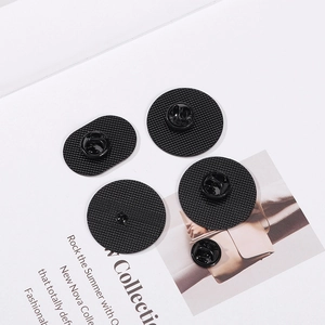 Creative alloy round book brooch pin with secure butterfly clutch backs on fashion magazine