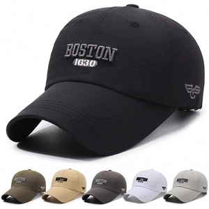 Baseball Cap Boston 1630 3D Embroidery Breathable Cotton Polyester Outdoor Sport Casual Sun Hat For Men Women