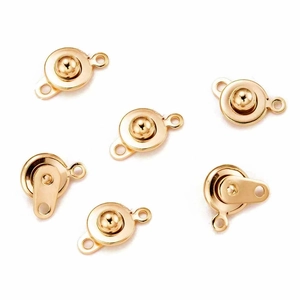 Set of 6 gold stainless steel rotating jewelry clasps for necklaces and bracelets