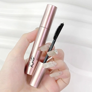 Pink gradient mascara with a curved fiber brush for long-lasting waterproof lash volume