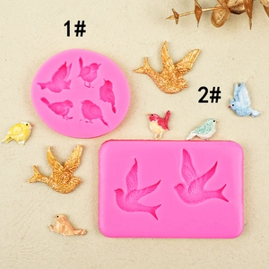DIY swallow bird silicone mold for resin craft making with multiple bird shapes and sizes