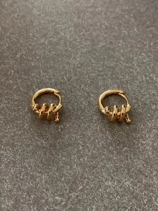 S925 Sterling Silver Twisted Hoop Earrings For Women Korean Minimalist Knot Earrings Gold Silver Plated Geometric Jewelry