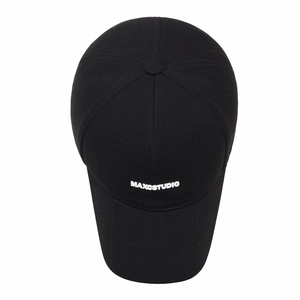 Casquette de baseball noire en tissu ananas avec logo MAXCSTUDIO blanc pour hommes et femmes