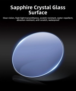 Waterproof sapphire crystal glass watch lens with high transparency and scratch resistance