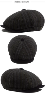 Dettagli della trama in lana a spina di pesce e logo in metallo laterale di questo cappello