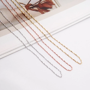 Minimalist S925 sterling silver star chains in silver, rose gold and gold finishes