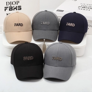 Minimalist cotton baseball cap featuring 3D FARD embroidery in five assorted colors