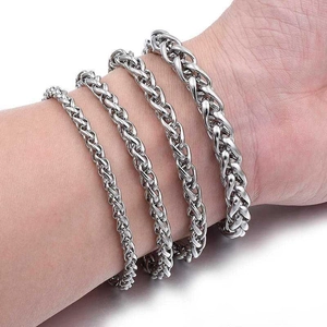 Men Stainless Steel Bracelet Punk Dragon Bone Box Chain Double Layer Jewelry Hip Hop Heavy Industrial Style Accessory