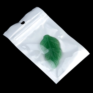 Green leaf carved natural crystal agate stone pendant for DIY jewelry accessories