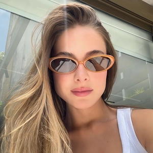 Vintage Oval Sunglasses Retro Y2K Fashion Eyewear UV400 Protection PC Frame For Women Men Unisex Streetwear