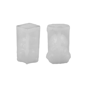 Translucent silicone mold set for DIY rabbit candles and resin crafts with cylinder shapes