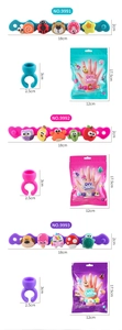 Three DIY silicone charm bracelet sets with cartoon charms and product dimensions