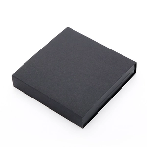 Elegant black minimalist square paper gift box for luxury jewelry and necklaces