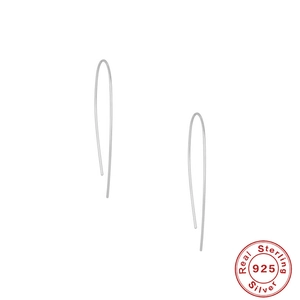 Orecchini minimalisti in argento sterling S925 a forma di U lunga per donna