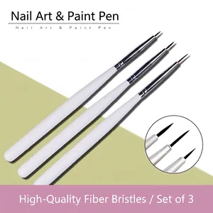Nail Art Liner Brushes Professional Drawing Painting Pens With Synthetic Fiber Bristles For DIY Manicure Decoration