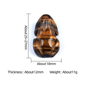 Natural tiger eye stone frog figurine carving with dimensions 25-27mm for home decor