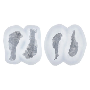 Molde de silicona de 2 piezas con textura de cristal para manualidades DIY y resina