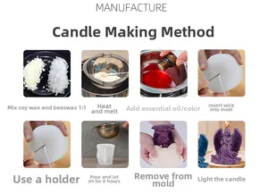 Step-by-step DIY guide for dragon relief egg candle making with soy wax and silicone mold