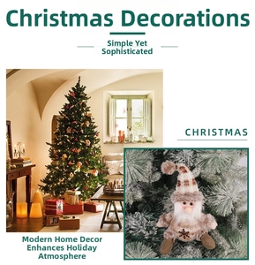 Detailed plush Christmas gnome ornament with festive plaid pattern and embroidery for tree decoration