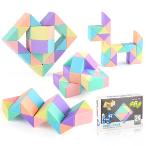 Magic Snake Ruler Puzzle Spielzeug ABS Kunststoff Macaron Farbe Flexibel Segmentiert Pädagogisch Kreative Form Für Kinder