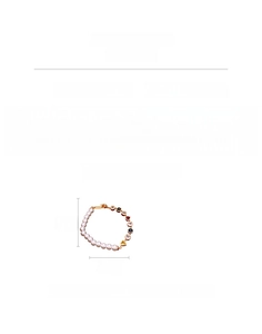 Tableau détaillé des tailles du bracelet perles plaqué or 18K avec cœurs en zircon