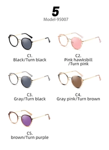 Comparaison des verres photochromiques et montures métalliques pour lunettes modèle 95007
