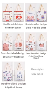 Detailed comparison of five cute canvas tote bags with double-sided animal pattern prints