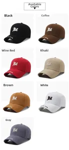 Détails des casquettes de baseball en coton avec broderie Bd en sept coloris variés