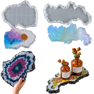 Irregular Silicone Mold For Resin Casting Epoxy DIY Tray Wave Edge Decorative Jewelry Plate Coaster Desktop Crafting