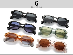 Occhiali da sole vintage a montatura piccola in sei colori con rivetti a stella