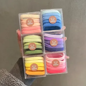 High Elastic Seamless Hair Ties Gradient Colors Nylon Hair Bands Assorted No Crease For Women Girls Daily Hair Styling