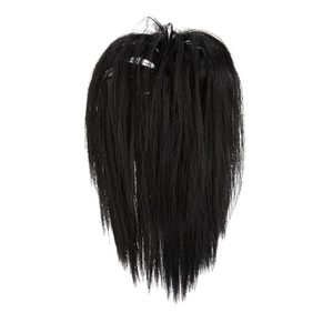 Natural black messy bun hair piece with fluffy synthetic fibers for women high ponytail hair
