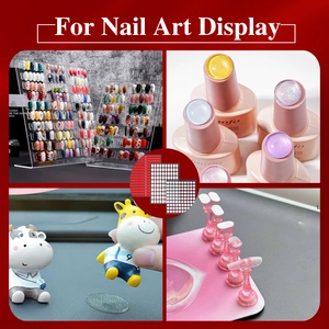 Points adhésifs double face transparents pour présentoir d'ongles et petits objets