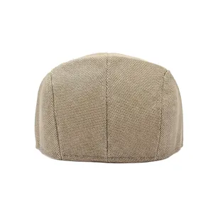 Khaki Mesh Schirmmütze für Herren mit atmungsaktivem Wabenmuster und Retro-Rückansicht