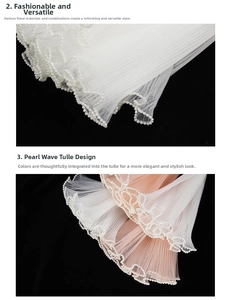 Detail of wavy mesh ribbon with pearl edges for Valentine flower gift wrapping