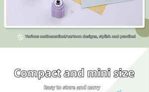 Macro detail of a mini purple tulip paper puncher for creative DIY scrapbooking