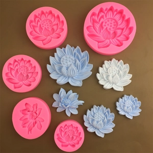 Stampo In Silicone Fiore Di Loto Flessibile Forma Floreale Dettagliata Per Cioccolato Fondant Torta Candela Sapone Fai Da Te