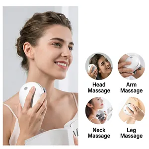 Electric head massager for scalp and neck with multi-point kneading and waterproof design