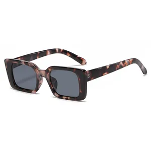 Classic tortoise shell square frame sunglasses with dark grey lenses in retro style