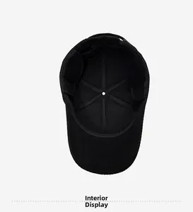 Detailed interior lining view of the warm winter baseball cap showing the padded structure