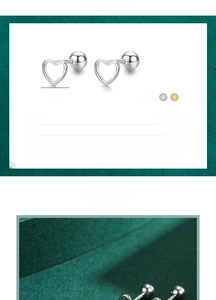 Détails des boucles d'oreilles cœur évidé en argent 925 avec dimensions et poids