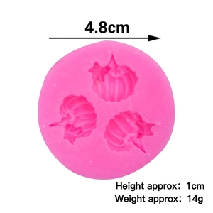 Pink silicone mold for Halloween pumpkin and maple leaf shaped chocolate and cakes