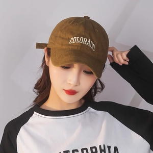 Army green cotton baseball cap with white Colorado embroidery and adjustable strap