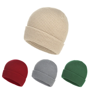 Cappello a Maglia Invernale Unisex in Acrilico Trama a Nido d'Ape Caldo Antivento Outdoor Streetwear Berretto Tinta Unita