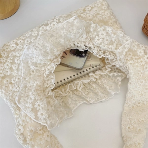 Capacity view of lace daisy canvas bag showing smartphone and notebook storage